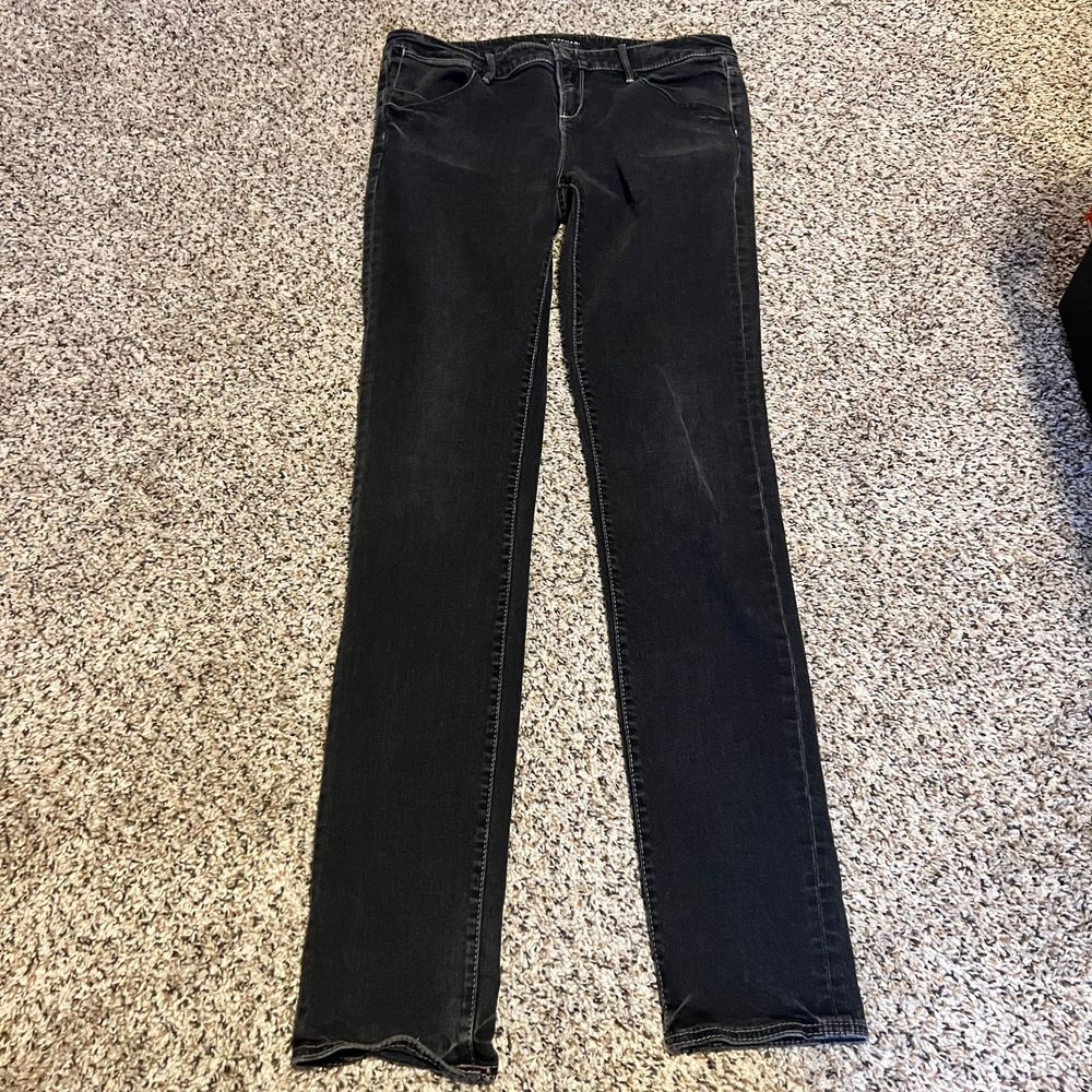 Elie Tahari Black Slim Fit Jeans Low Rise Narrow‎ Leg Designer Denim Size 6